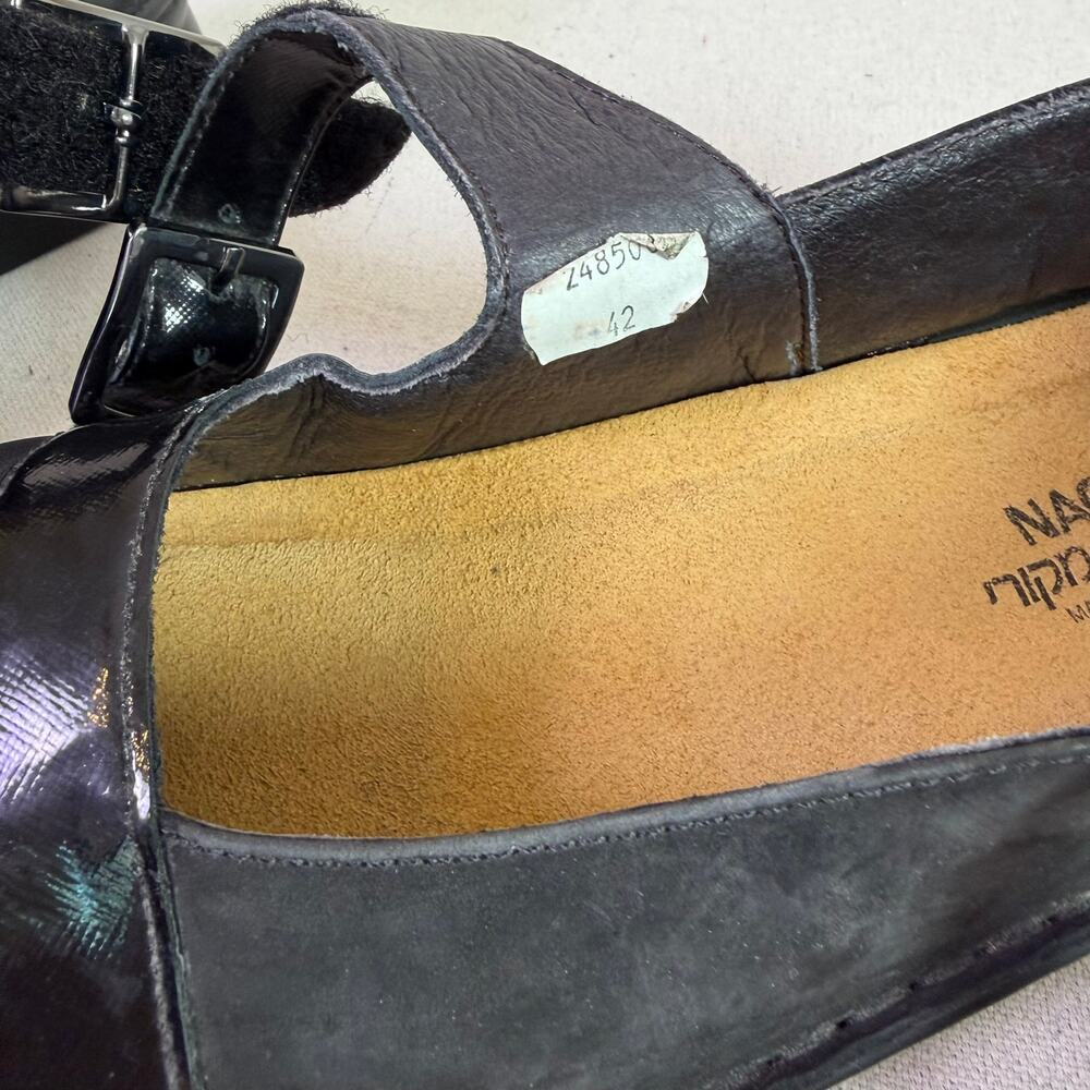 Naot Rhythm Mary Janes Women's EU 42 US 11 Black Leather Comfort Lagenlook Hygge - Picture 13 of 15